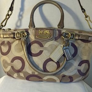 Coach Signature Madison Op Art Satchel